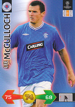 Lee McCulloch Glasgow Rangers FC 2009/10 Panini Super Strikes CL #256